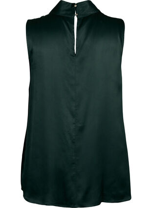 Sleeveless top in viscose with detail, Scarab, Packshot image number 1