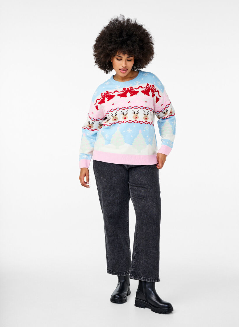 Christmas jumper, Cerulean Comb, Model image number 2