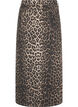 Maxi skirt with leopard print and front slit, Leo AOP, Packshot image number 1