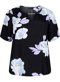 Short sleeve viscose Blouse with print