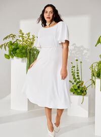 White midi dress, , Model