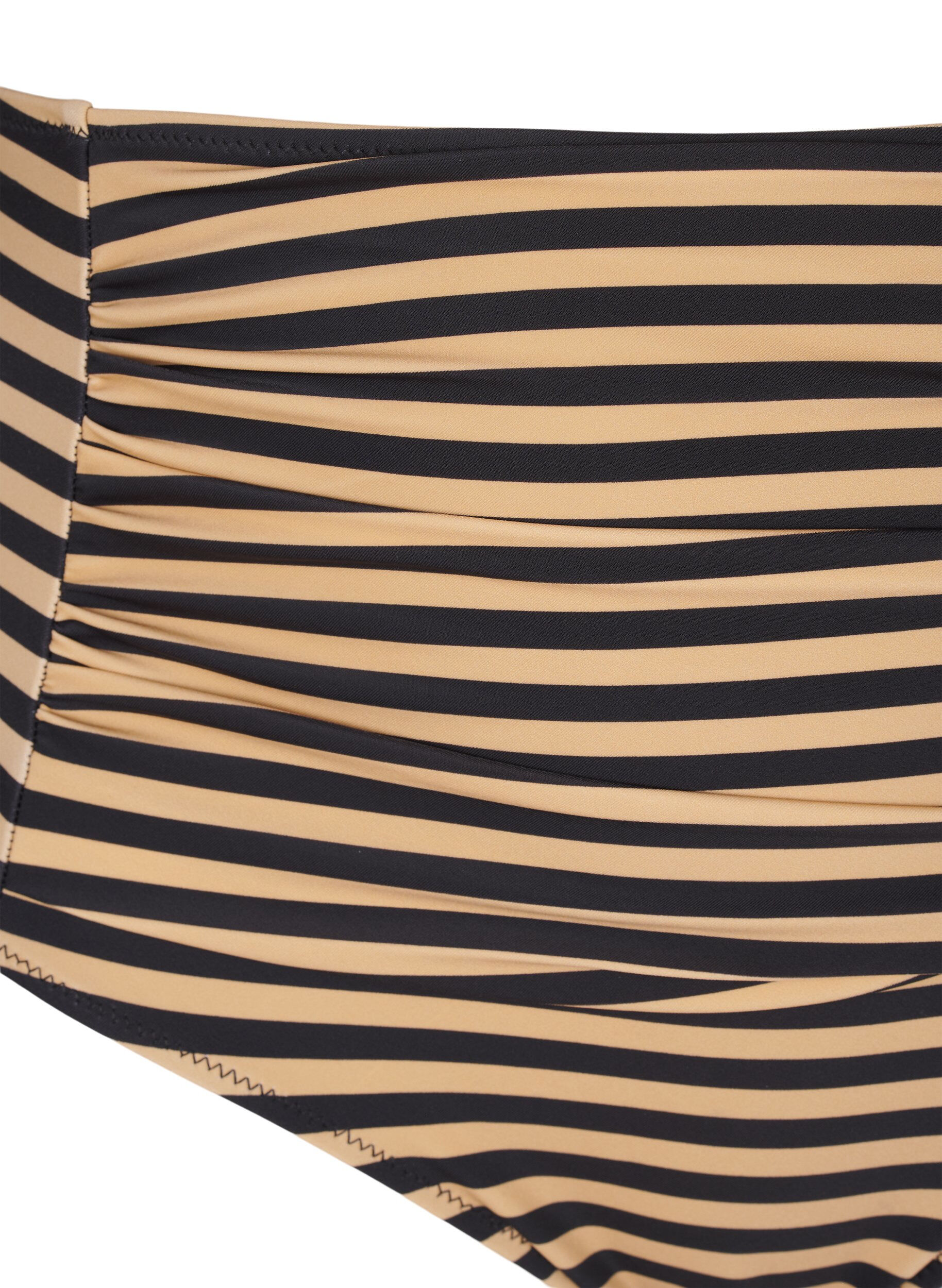 ZizzifashionHigh-waisted bikini bottoms with stripes, Brown, Packshot image number 2