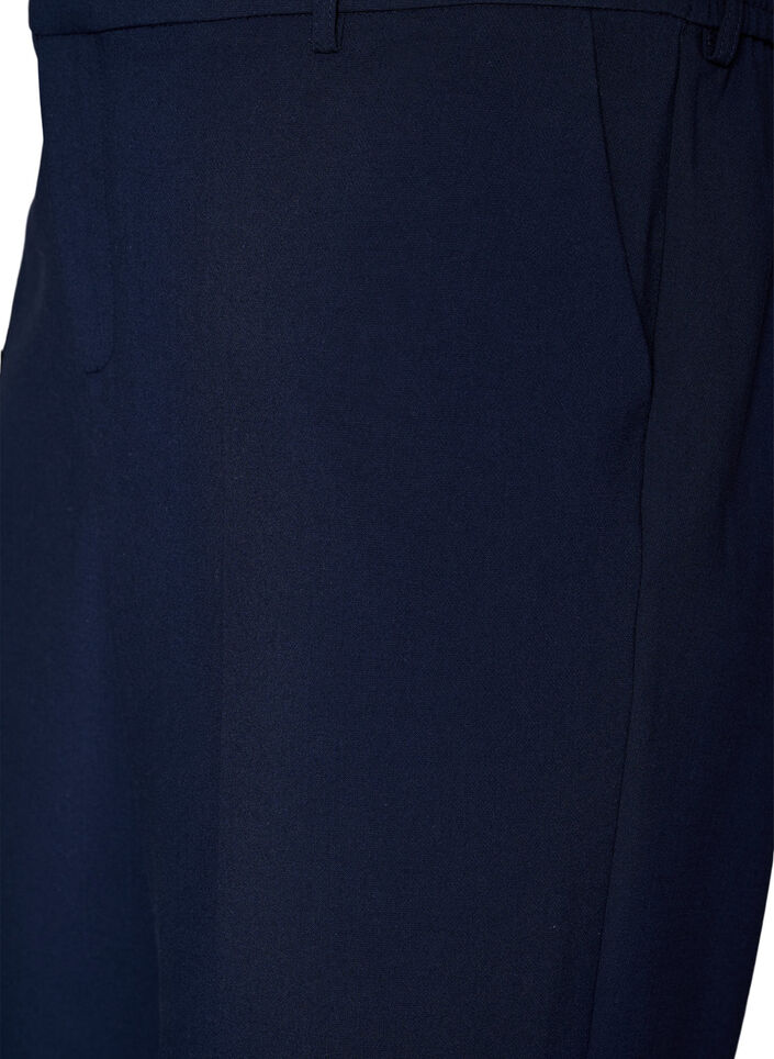 Tailored trousers with a high waist and straight fit, Blue, Packshot image number 2