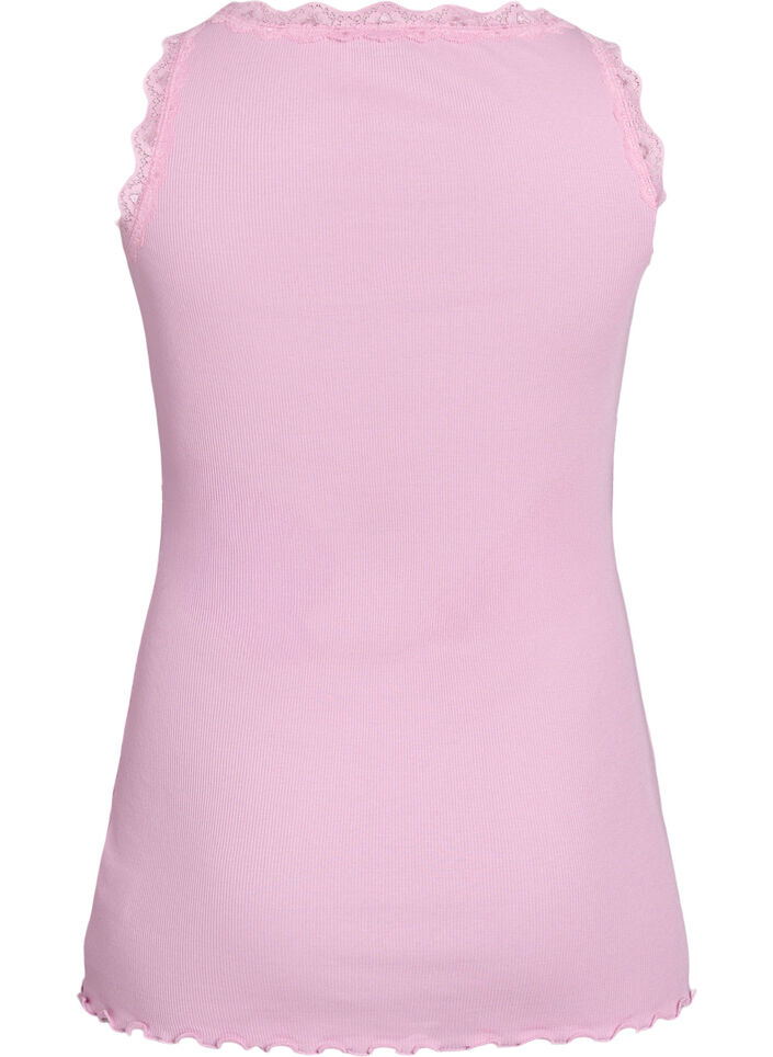 Top with lace trim, Pink, Packshot image number 1