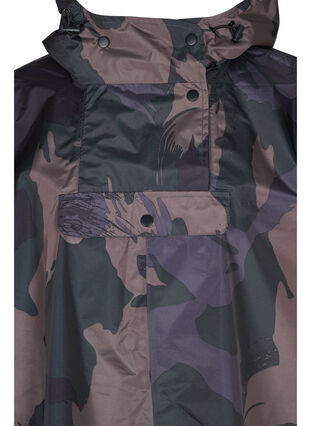 Rain poncho with camouflage print, Camou Print, Packshot image number 2