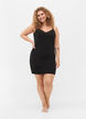 Long basic cotton top , Black, Model image number 1