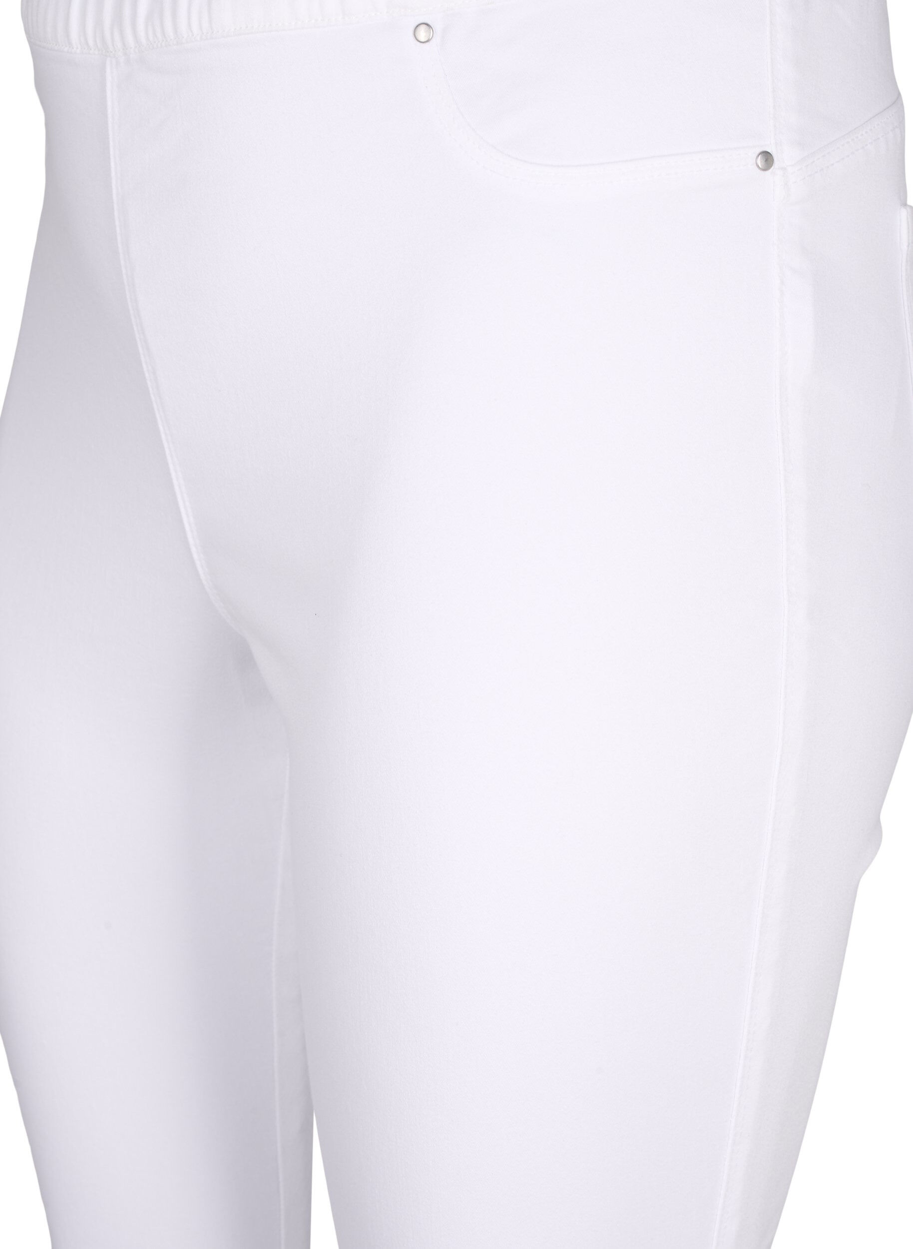 ZizzifashionHigh-waisted jeggings, White, Packshot image number 2