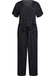 Polka dot jumpsuit with short sleeves, Black, Packshot image number 0