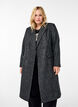 Long wool coat with herringbone pattern, Dark Grey Melange, Model image number 0