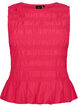 Smock top with boat neck and peplum hem, Rose, Packshot image number 0