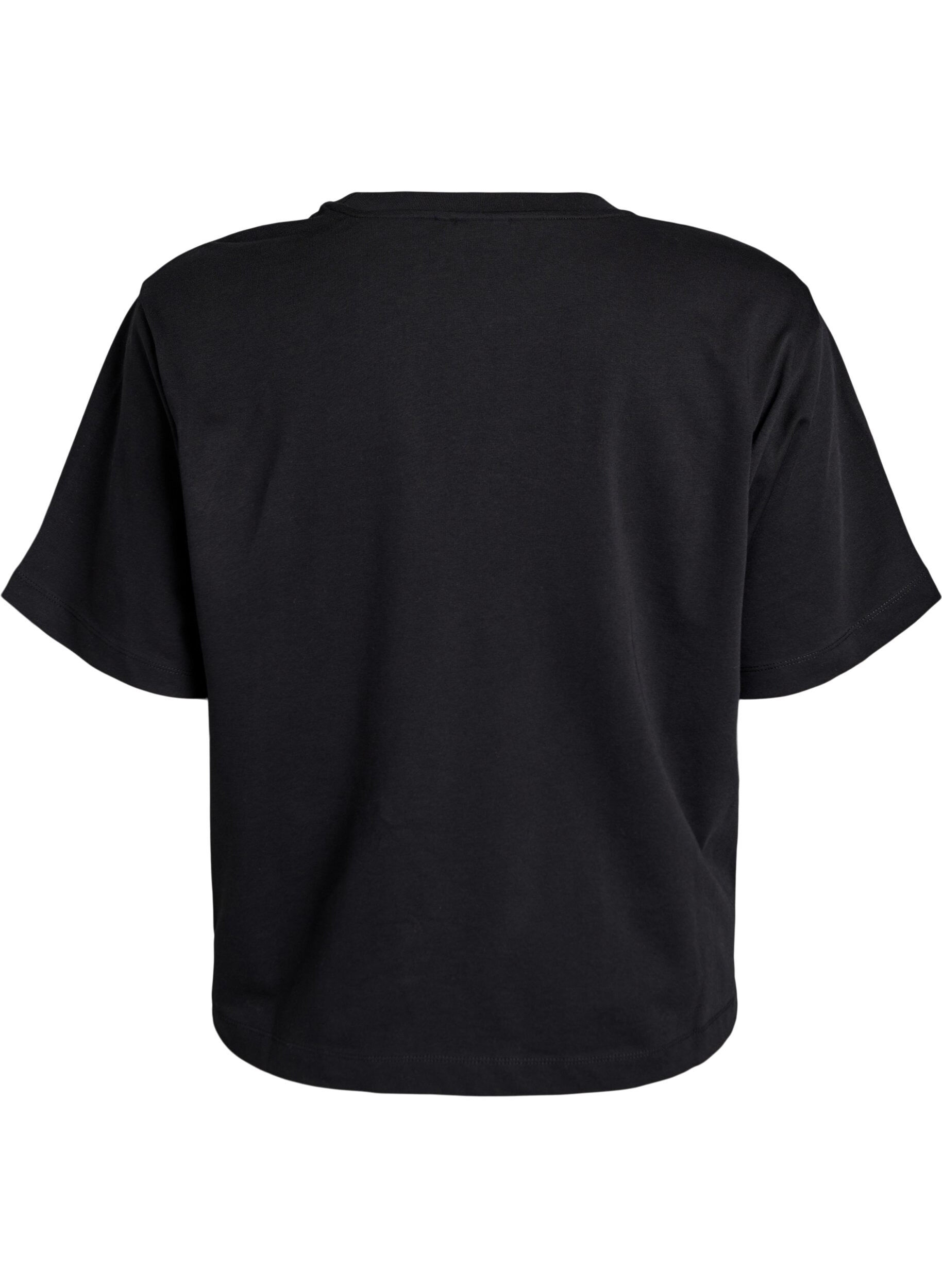 Zizzifashion Boxy cotton t-shirt, Black, Packshot image number 1