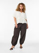 Blouse with texture and a tie-waist, Vanilla, Model image number 1