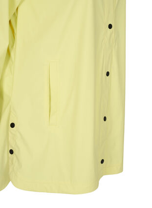 Rain coat with a hood and pockets, Pale Banana, Packshot image number 3