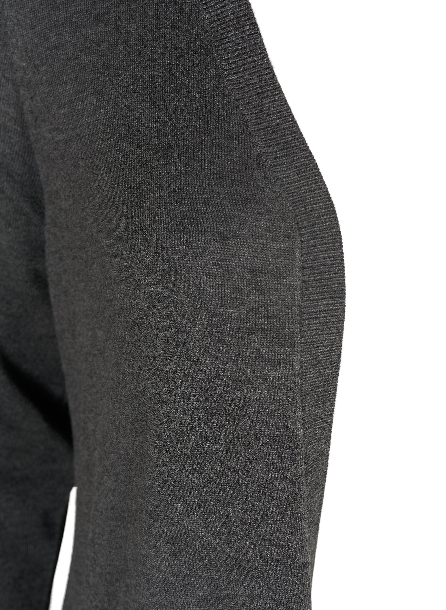 ZizzifashionLong knitted cardigan in a viscose blend, Dark Grey, Packshot image number 2