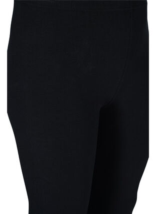 Cotton leggings with print details, Black, Packshot image number 2