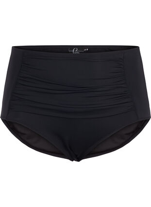 High waisted bikini bottoms, Black, Packshot image number 0