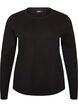Long-sleeved basic T-shirt with a round neck, Black, Packshot image number 0