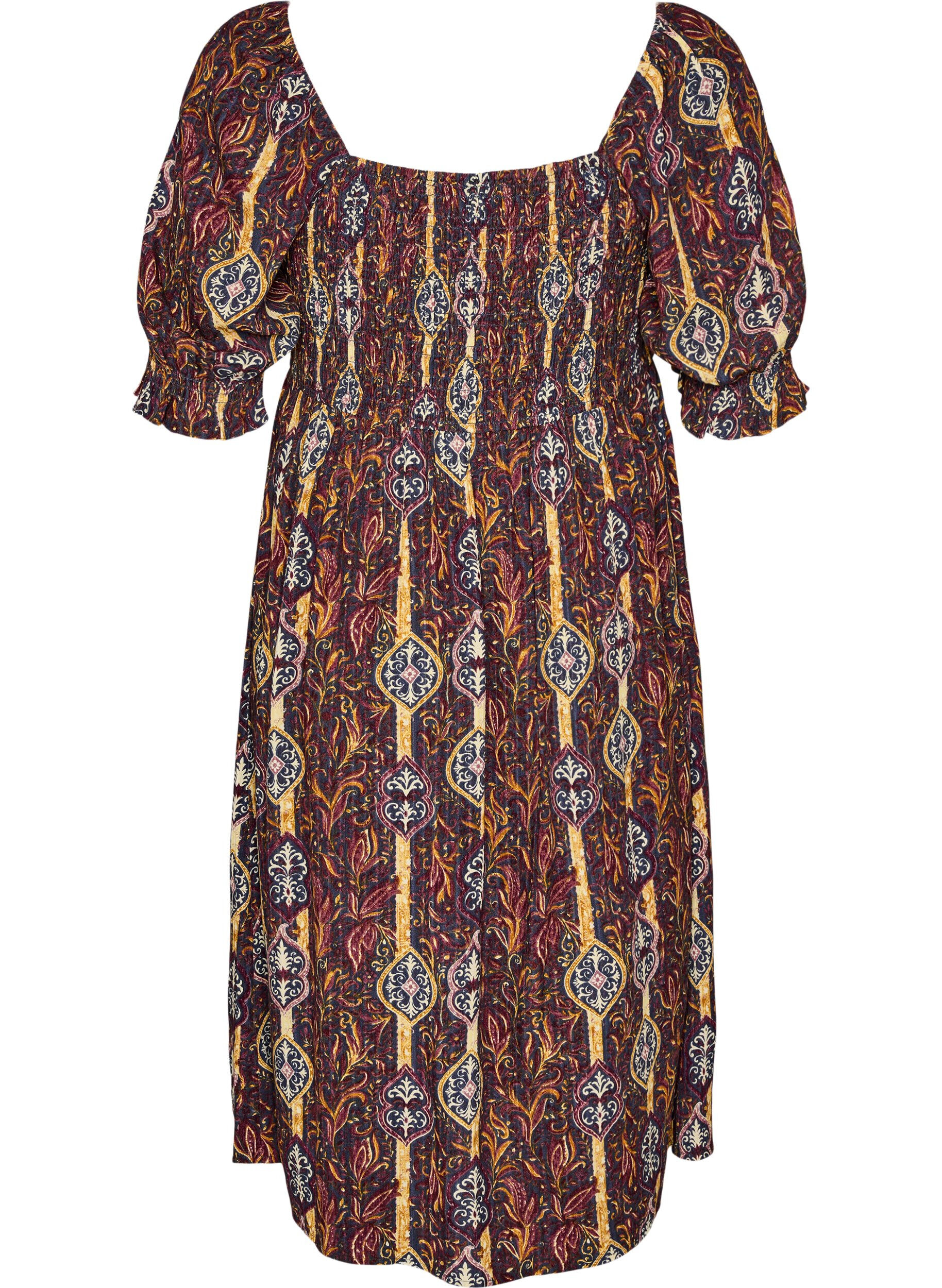 ZizzifashionSummer dress in viscose with paisley print, Purple, Packshot image number 1