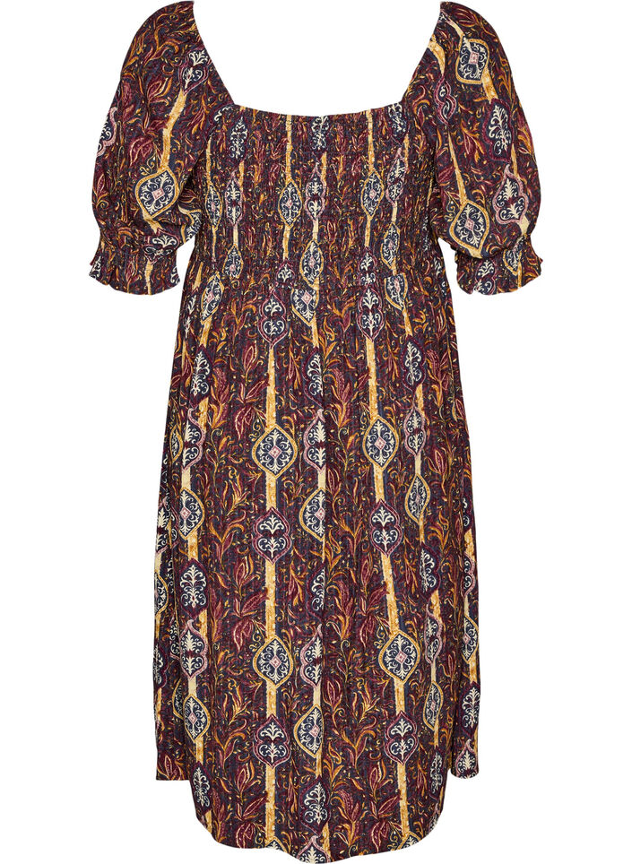 Summer dress in viscose with paisley print, Purple, Packshot image number 1