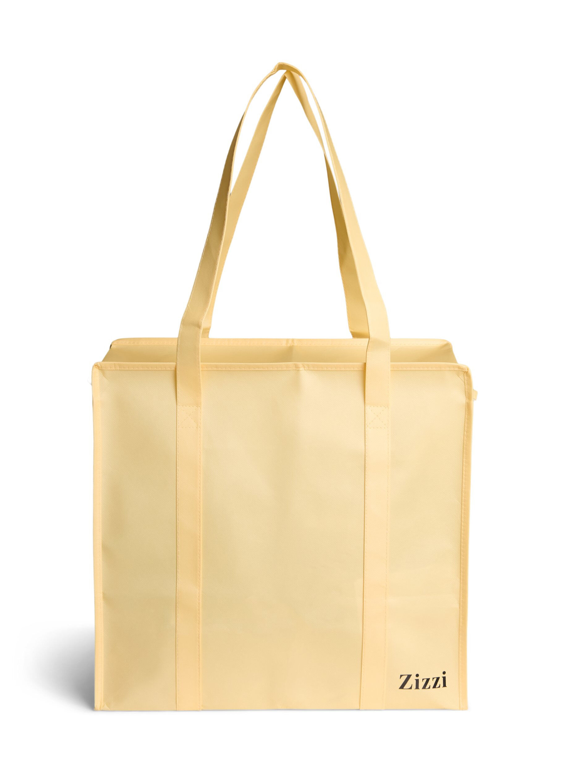Zizzifashion Shopping bag with zipper, Yellow, Packshot image number 0