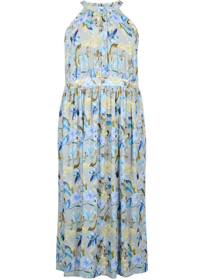 Floral maxi dress with halterneck, Wrought Iron AOP, Packshot image number 0