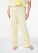 Pyjama trousers in soft jersey with high waist and fruit print, Yellow, Model image number 2