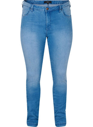 Slim fit Emily jeans with normal waist, Light blue, Packshot image number 0