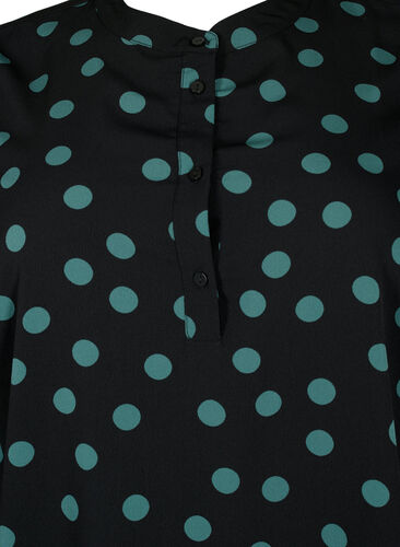 FLASH - Dotted tunic with long sleeves, Dot, Packshot image number 2