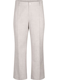Melange trousers with elastic and button closure, String, Packshot
