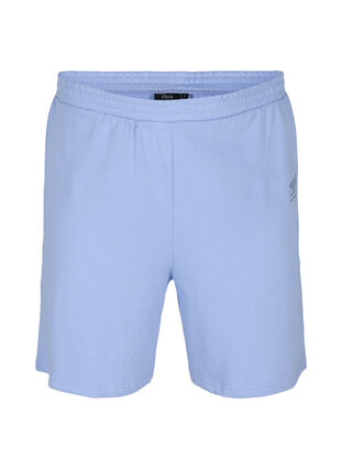 Sweat shorts with text print, Blue Heron, Packshot image number 0