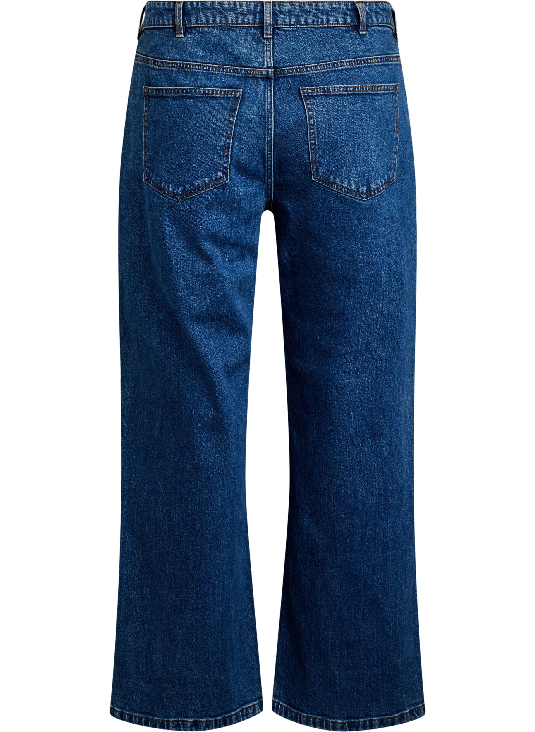 ZizzifashionWide leg jeans with high waist, Blue, Packshot image number 1