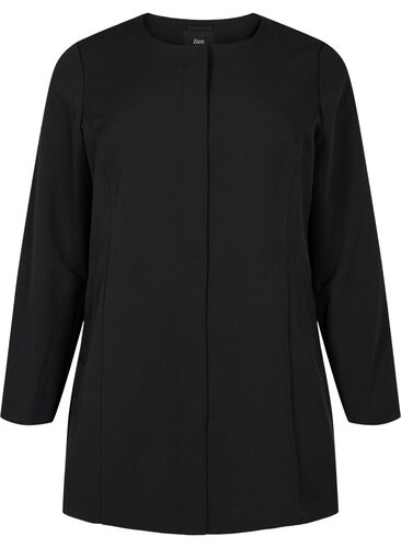 Light classic spring jacket, Black, Packshot image number 0