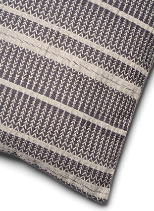 Jacquard patterned cushion cover, Grey/White, Packshot image number 2