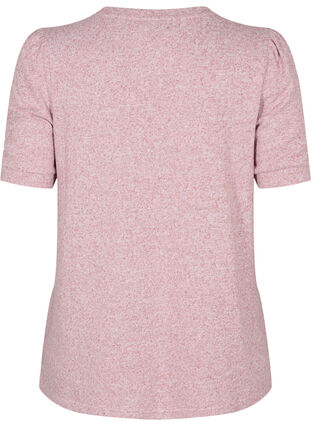 Blouse with short puff sleeves, Dusty Rose Mel., Packshot image number 1