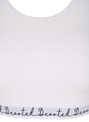 Cotton bra with round neckline, Bright White, Packshot image number 2