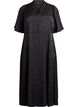 Midi jacquard dress with paisley pattern and wing sleeves, Black, Packshot image number 0