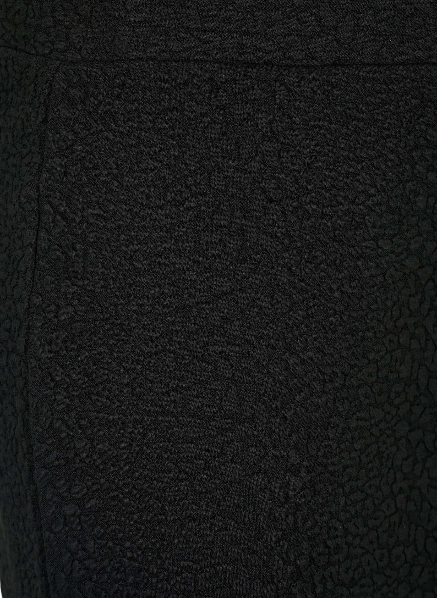 Zizzifashion Short skirt with texture, Black, Packshot image number 2