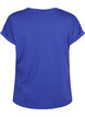 Short sleeved cotton blend t-shirt, Blue, Packshot image number 1