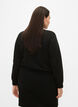 Solid colored blouse with texture, Black, Model image number 1