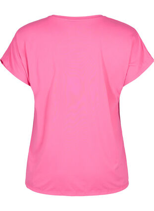 Short-sleeved workout t-shirt, Carmine Rose, Packshot image number 1