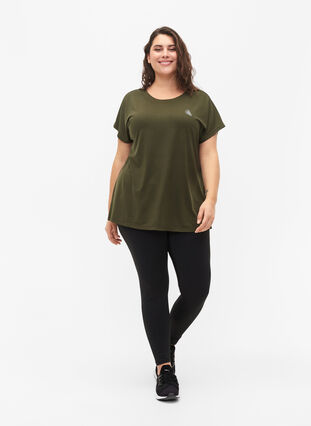 Short-sleeved workout t-shirt, Forest Night, Model image number 2