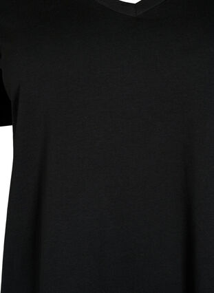 2-pack t-shirt with v-neckline, Black / Black, Packshot image number 2