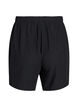 Loose shorts in linen and viscose, Black, Packshot image number 1