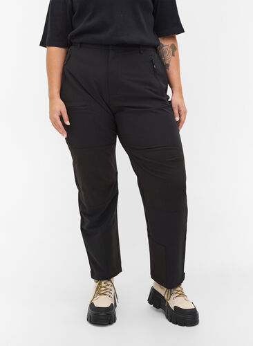 Hiking trousers with pockets, Black, Model image number 2
