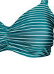 Striped bikini top with removable padding, Green, Packshot image number 2