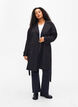Trench coat with belt and slit, Black, Model image number 3