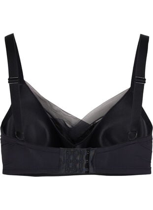 Bra with mesh and padded cups, Black, Packshot image number 1