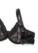 Full cover bra in mesh with wave pattern, Black, Packshot image number 3