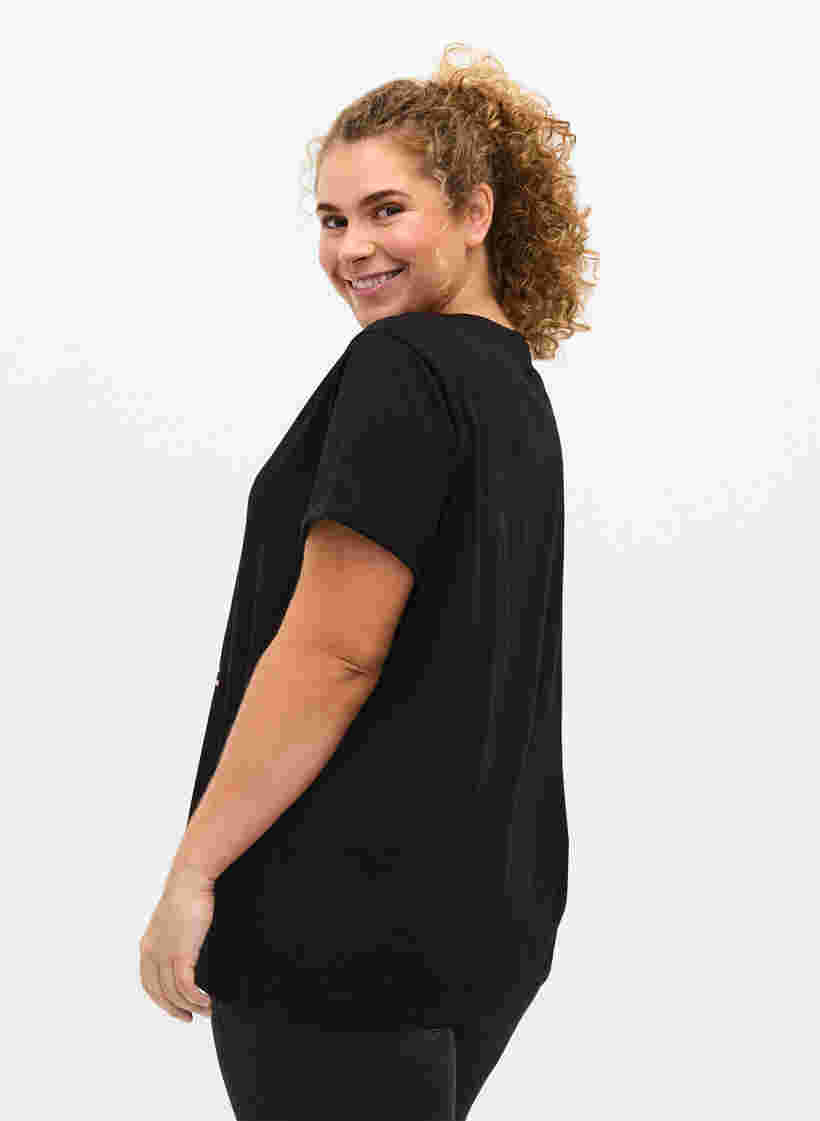 Sports t-shirt with print, Black Gradiant, Model image number 1