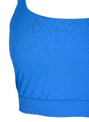 Leo-textured bikini top, Palace Blue, Packshot image number 2